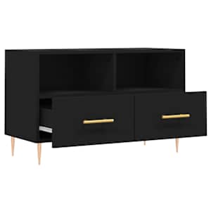 TV skříňka černá 80 x 36 x 50 cm kompozitní dřevo - obrázek 6