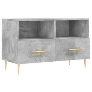 TV skříňka betonově šedá 80 x 36 x 50 cm kompozitní dřevo - obrázek 2