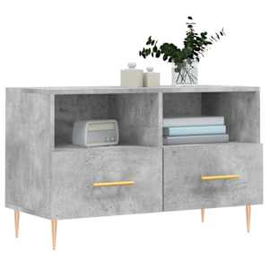 TV skříňka betonově šedá 80 x 36 x 50 cm kompozitní dřevo - obrázek 3