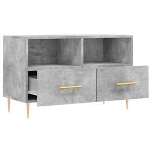 TV skříňka betonově šedá 80 x 36 x 50 cm kompozitní dřevo - obrázek 6