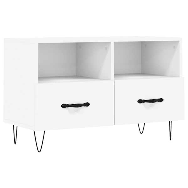 vidaXL telerikapp, valge, 80 x 36 x 50 cm, tehispuit