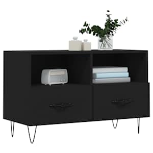TV skříňka černá 80 x 36 x 50 cm kompozitní dřevo - obrázek 3