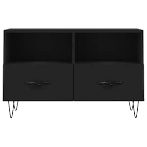 TV skříňka černá 80 x 36 x 50 cm kompozitní dřevo - obrázek 5