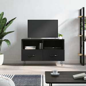TV skříňka černá 80 x 36 x 50 cm kompozitní dřevo - obrázek 1