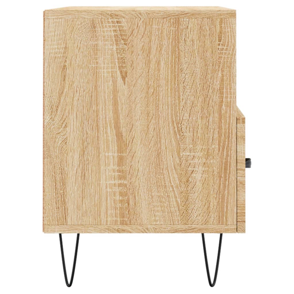Sonoma-tölgyszínű szerelt fa TV-szekrény 80 x 36 x 50 cm 