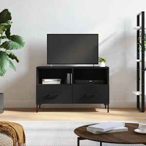 TV skříňka černá 80 x 36 x 50 cm kompozitní dřevo - obrázek 1