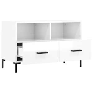 TV skříňka bílá s vysokým leskem 80x36x50 cm kompozitní dřevo - obrázek 6