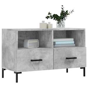 TV skříňka betonově šedá 80 x 36 x 50 cm kompozitní dřevo - obrázek 3