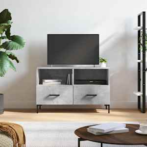 TV skříňka betonově šedá 80 x 36 x 50 cm kompozitní dřevo - obrázek 1