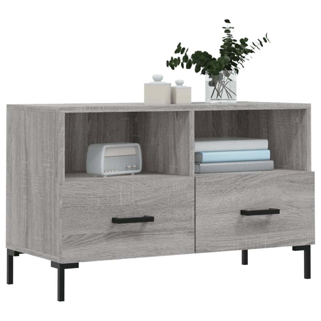 vidaXL TV-taso harmaa Sonoma 80x36x50 cm tekninen puu