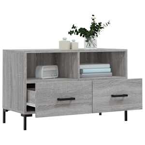 TV skříňka šedá sonoma 80 x 36 x 50 cm kompozitní dřevo - obrázek 4