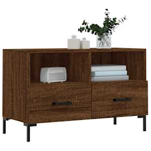 vidaXL TV Cabinet Brown Oak 80x36x50 cm Engineered Wood