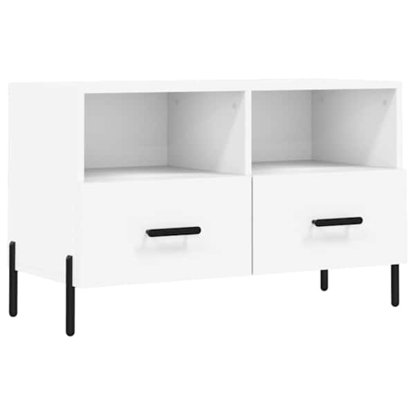 vidaXL telerikapp, valge, 80 x 36 x 50 cm, tehispuit