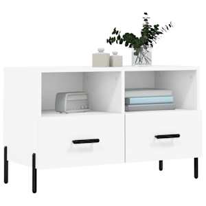 TV skříňka bílá 80 x 36 x 50 cm kompozitní dřevo - obrázek 3