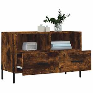 TV skříňka kouřový dub 80 x 36 x 50 cm kompozitní dřevo - obrázek 4