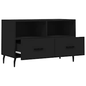 TV skříňka černá 80 x 36 x 50 cm kompozitní dřevo - obrázek 6