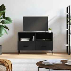 TV skříňka černá 80 x 36 x 50 cm kompozitní dřevo - obrázek 1