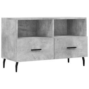 TV skříňka betonově šedá 80 x 36 x 50 cm kompozitní dřevo - obrázek 2