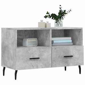 TV skříňka betonově šedá 80 x 36 x 50 cm kompozitní dřevo - obrázek 3