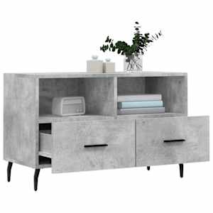 TV skříňka betonově šedá 80 x 36 x 50 cm kompozitní dřevo - obrázek 4