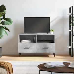 TV skříňka betonově šedá 80 x 36 x 50 cm kompozitní dřevo - obrázek 1