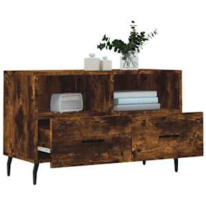 TV skříňka kouřový dub 80 x 36 x 50 cm kompozitní dřevo - obrázek 4