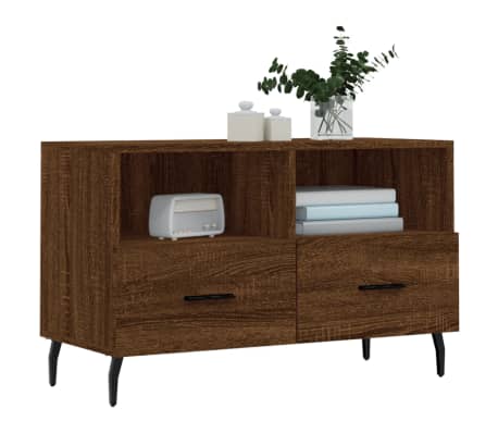 vidaXL Έπιπλο Τηλεόρασης Καφέ Δρυς 80x36x50 εκ. Επεξ. Ξύλο