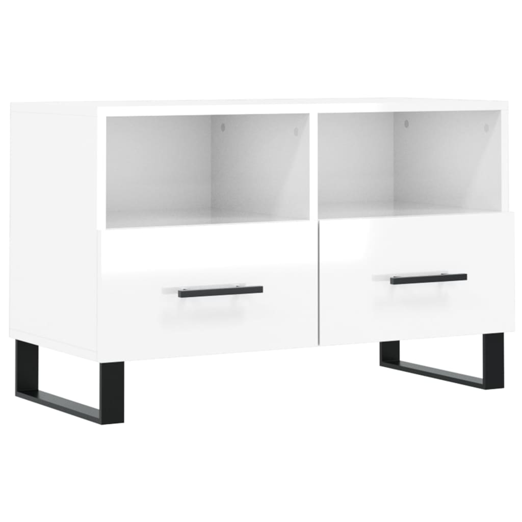 Thumbnail - vidaXL TV-Schrank Hochglanz-Weiß 80x36x50 cm Holzwerkstoff
