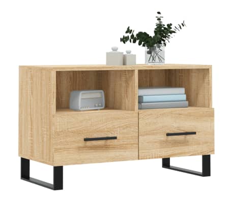 vidaXL Meuble TV Chêne sonoma 80x36x50 cm Bois d'ingénierie