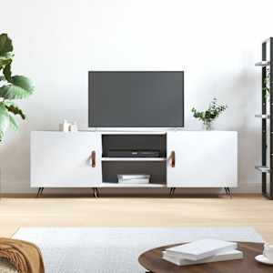 TV skříňka bílá 150 x 30 x 50 cm kompozitní dřevo - obrázek 1