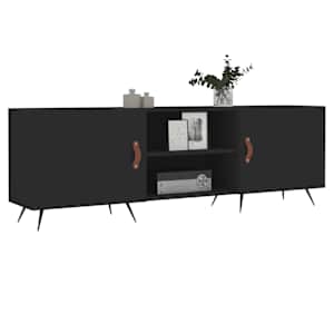 vidaXL Έπιπλο Τηλεόρασης Μαύρο 150x30x50 εκ. Επεξεργασμένο Ξύλο
