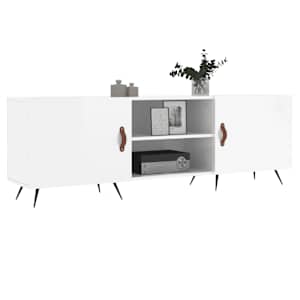 TV skříňka bílá s vysokým leskem 150x30x50 cm kompozitní dřevo - obrázek 3