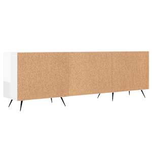 TV skříňka bílá s vysokým leskem 150x30x50 cm kompozitní dřevo - obrázek 8