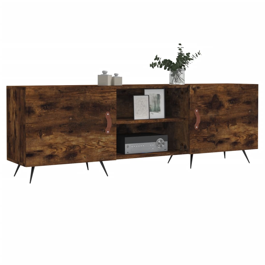 vidaXL Tv-meubel 150x30x50 cm bewerkt hout gerookt eikenkleurig
