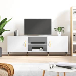 TV skříňka bílá 150 x 30 x 50 cm kompozitní dřevo - obrázek 1