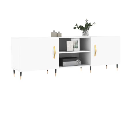 vidaXL Mobile Porta TV Bianco Lucido 150x30x50 cm in Legno Multistrato