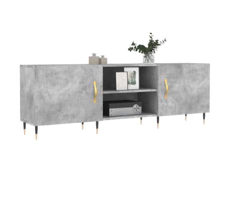 vidaXL Meuble TV gris béton 150x30x50 cm bois d'ingénierie