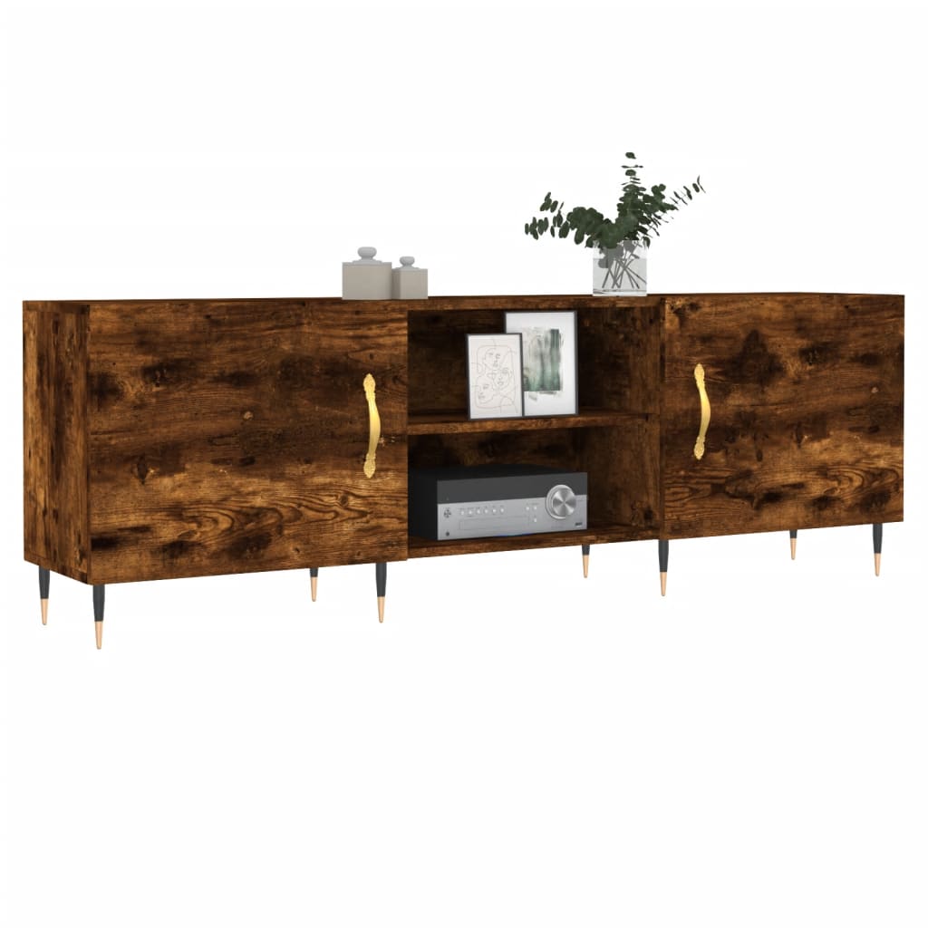 vidaXL Tv-meubel 150x30x50 cm bewerkt hout gerookt eikenkleurig