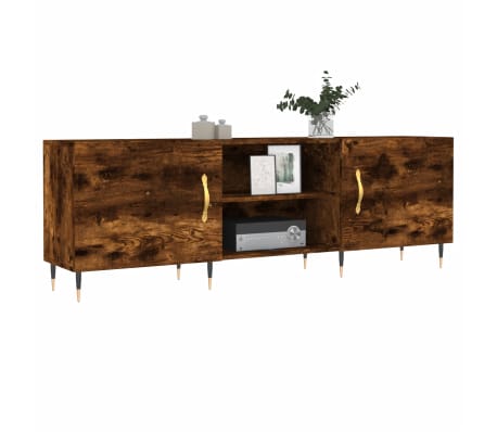 vidaXL Tv-meubel 150x30x50 cm bewerkt hout gerookt eikenkleurig