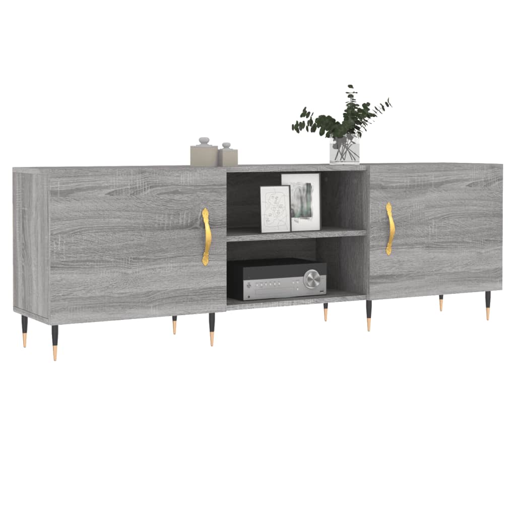 vidaXL Tv-meubel 150x30x50 cm bewerkt hout grijs sonoma eikenkleurig