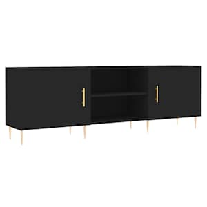 TV skříňka černá 150 x 30 x 50 cm kompozitní dřevo - obrázek 2