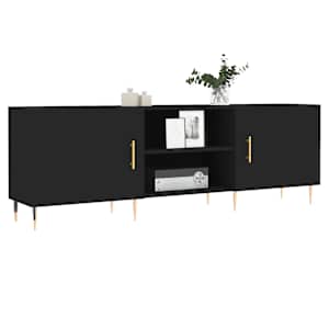 TV skříňka černá 150 x 30 x 50 cm kompozitní dřevo - obrázek 3