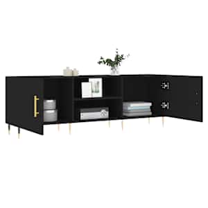 TV skříňka černá 150 x 30 x 50 cm kompozitní dřevo - obrázek 4