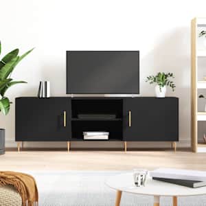 TV skříňka černá 150 x 30 x 50 cm kompozitní dřevo - obrázek 1