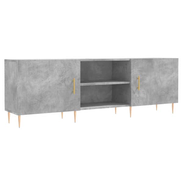 vidaXL telerikapp, betoonhall, 150x30x50 cm, tehispuit