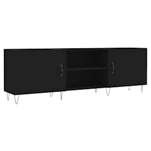 TV skříňka černá 150 x 30 x 50 cm kompozitní dřevo - obrázek 2