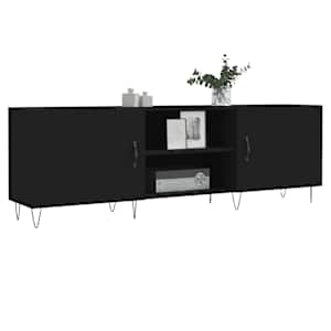 TV skříňka černá 150 x 30 x 50 cm kompozitní dřevo - obrázek 3