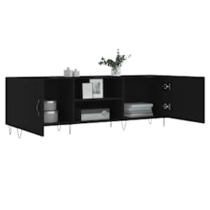 TV skříňka černá 150 x 30 x 50 cm kompozitní dřevo - obrázek 4