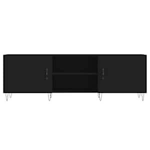 TV skříňka černá 150 x 30 x 50 cm kompozitní dřevo - obrázek 5