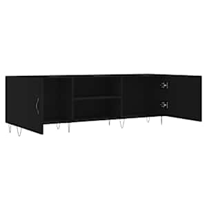 TV skříňka černá 150 x 30 x 50 cm kompozitní dřevo - obrázek 6